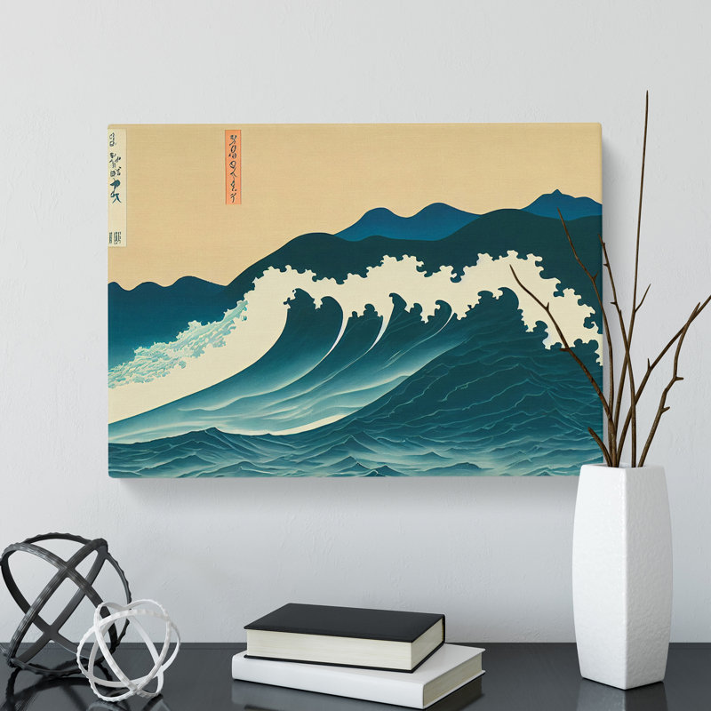 Traditional Japanese Wave Vol.2 - Wrapped Canvas, 35cm H x 50cm W x 3cm D