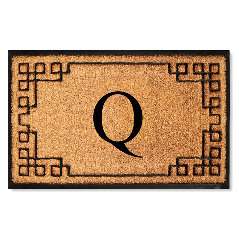 Tapis d'entrée antidérapant Monogram, L 36 po x L 72 po, Q