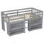 Lit mezzanine simple pour lit simple avec tablettes à deux niveaux et lumière DEL
