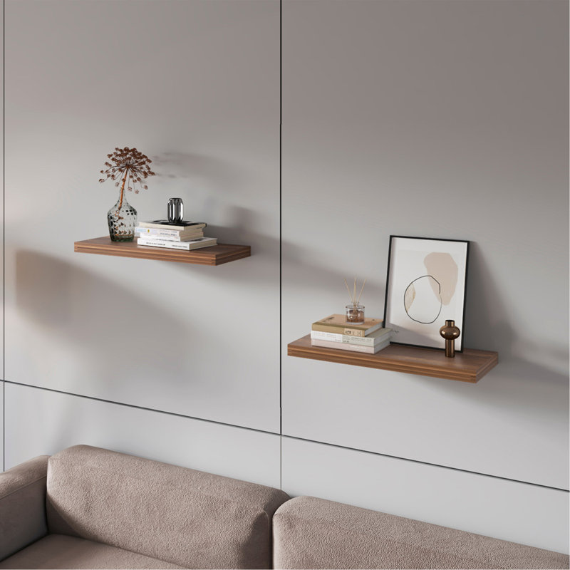 Tablette flottante en noyer