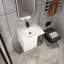 Meuble-lavabo mural avec lavabo en céramique, 2 portes à fermeture douce