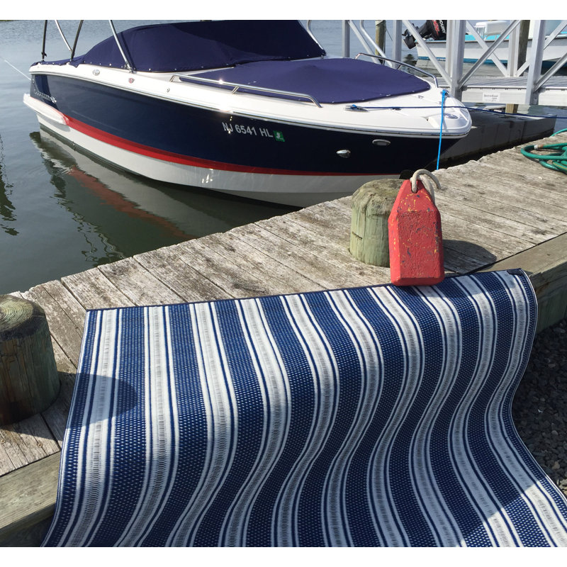 Striped Indoor / Outdoor Rug, Runner 2'5'' X 8'