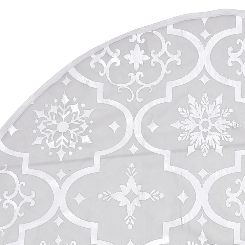Tapis d'arbre de Noël artificiel Luxury, H 59,10 po x l 59,10 po, Blanc