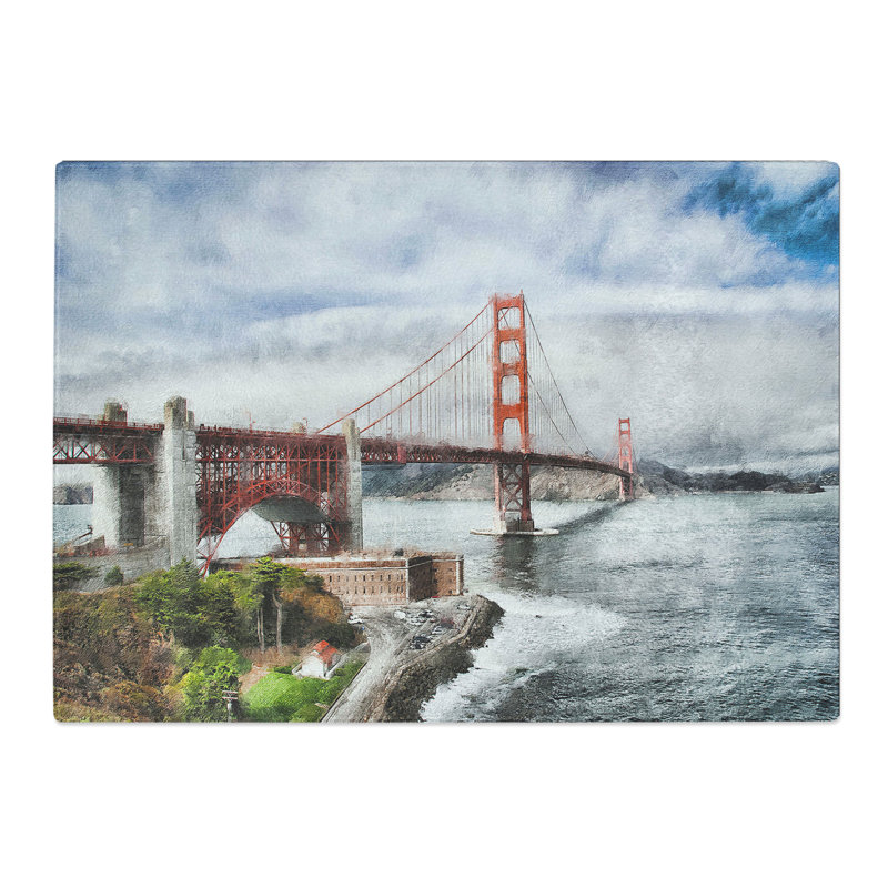 Gate Bridge Vol.5 Chopping Board, 0.4cm H x 20cm W x 28.5cm L