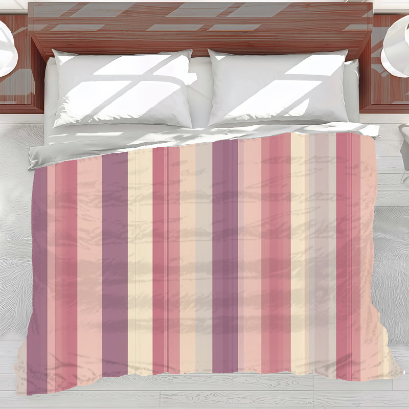 Polyester Striped Comforter, King Comforter