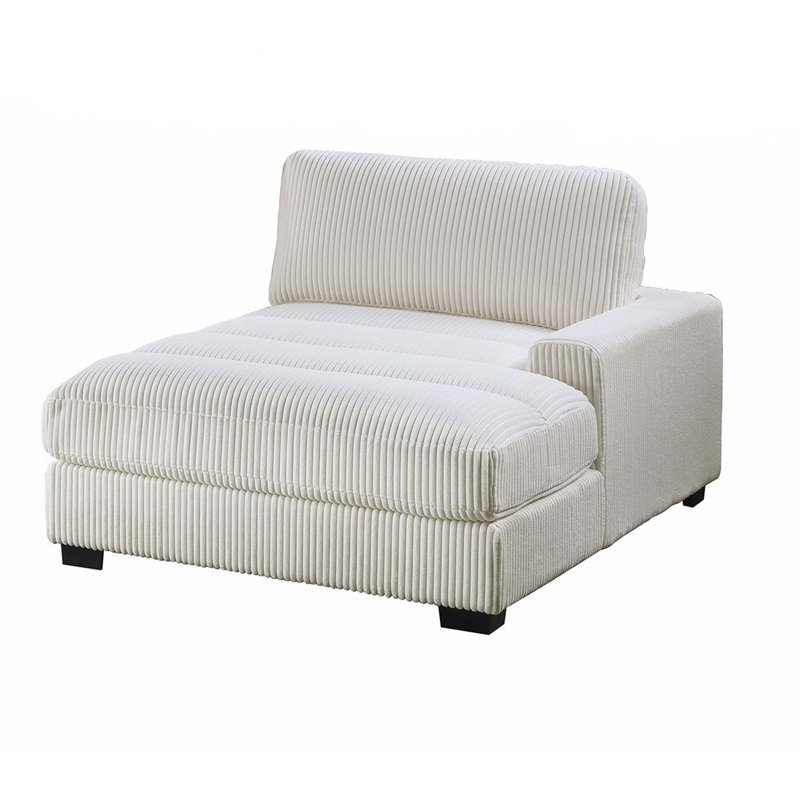 6Pc Modular Sectional Set, Beige Corduroy