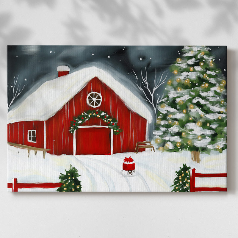 Art des Fêtes de Noël III - Toile tendue avec châssis - CXVI, H 40 po x l 60 po
