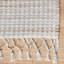 Striped Hand-Knotted Beige Area Rug-159810559
