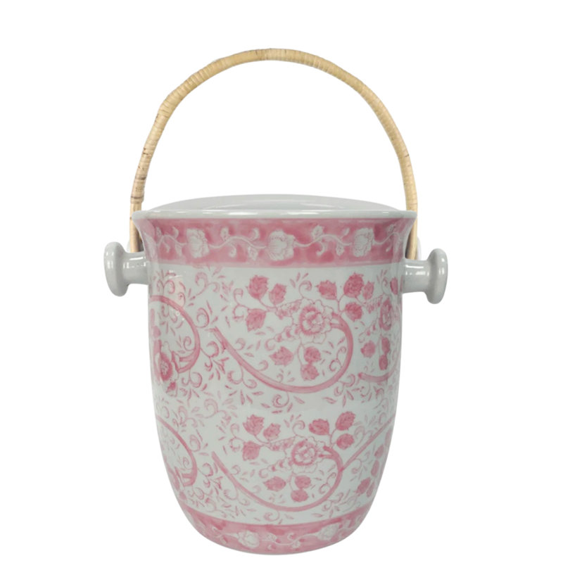 Pink Rose Blossom Ice Bucket