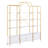 78 Inch 4 Tiers Home Office Bookcase Bookshelf, Storage Cabinet Display Shelf, X Bar Gold Frame