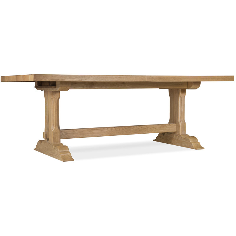 Driftwood Rectangle Dining Table With Two 20-Inch Leaves, Brown