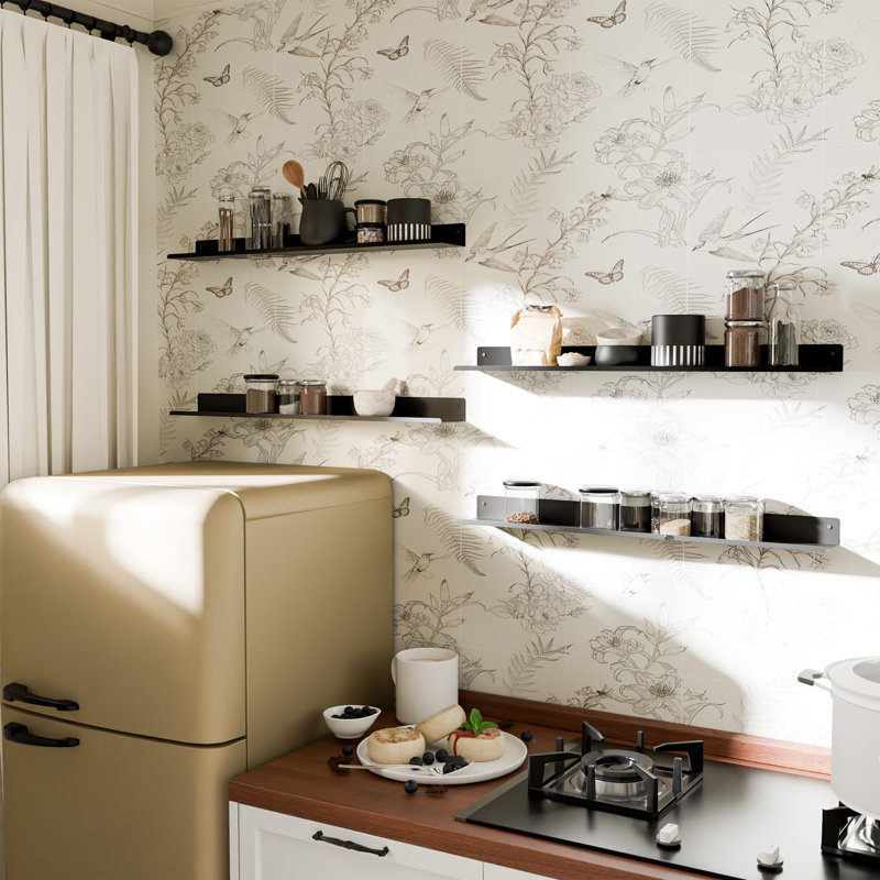 Metal Floating Wall Shelves, 1.97" H x 29.92" W x 3.93" D