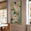 Arrangement floral pastel en mosaïque dans des tons de vert doux - grande impression sur toile encadrée de la chambre principale-1164713833-1164713835