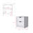 Nightstand Gandu, Two Drawers, White Finish-271255896