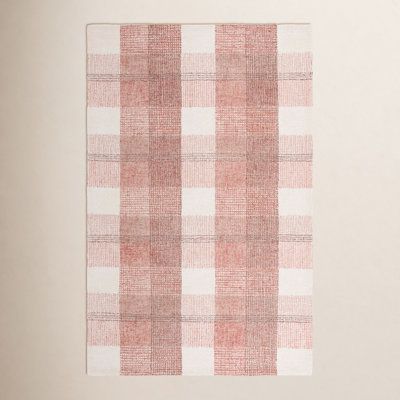 Hand-Tufted Wool Plaid Rug