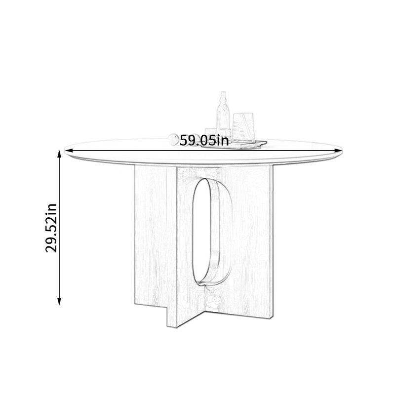 Table ronde Modern Modern White