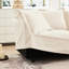 3 avec 3 repose-pieds, revêtement en chenille crème, aménagement de salon confortable, cinéma maison spacieux et élégant