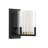 Abdul-Baasit 1-Light Wall Sconce In Matte Black With Warm Brass Accents