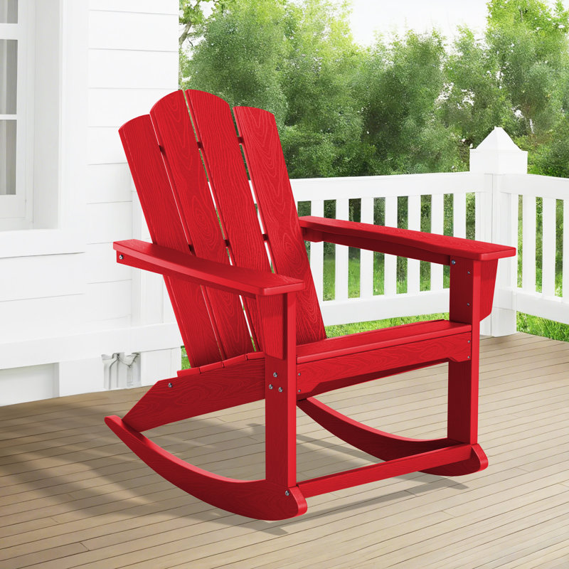 Chaises berçantes en PEHD Adirondack, Rouge