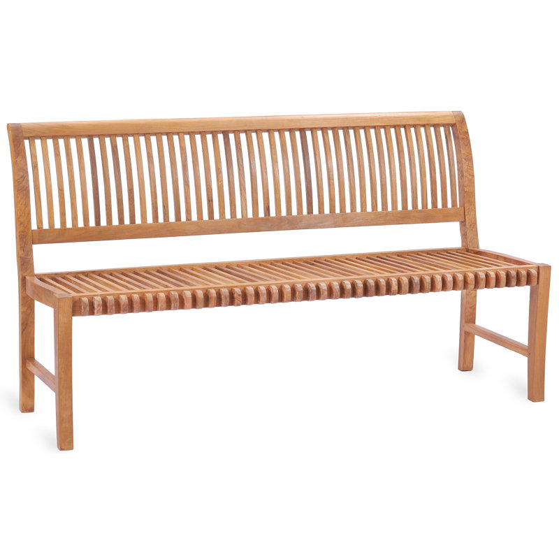 Castle Outdoor Teak Bench, 37" H x 72" W x 20" D