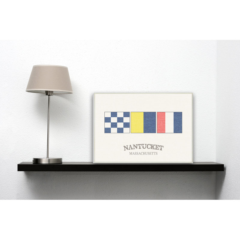 «Nantucket Nautical Flags», reproduction d'impression, Plaque murale, 10 po x 15 po