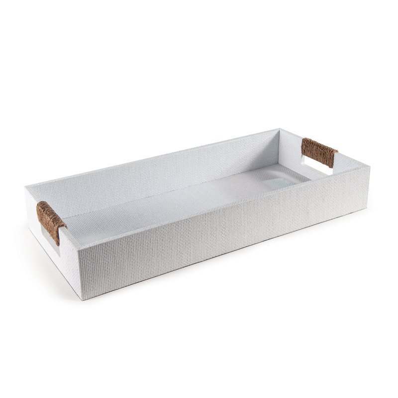 Logia Resin Tray, 3.5" H x 18" W x 18" L, White