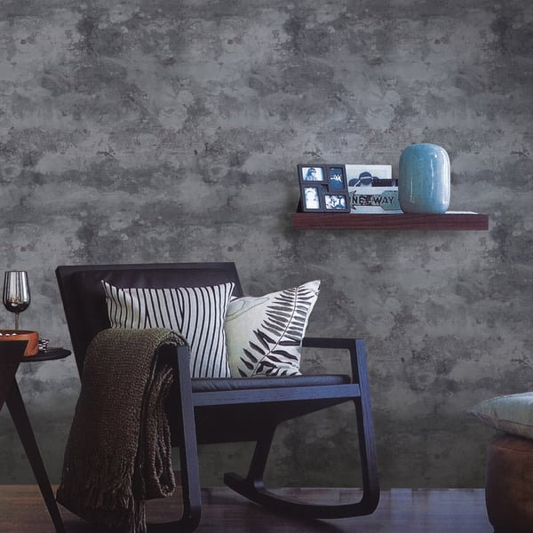 Elegance 10m x 53cm Satin Wallpaper Roll, Blue