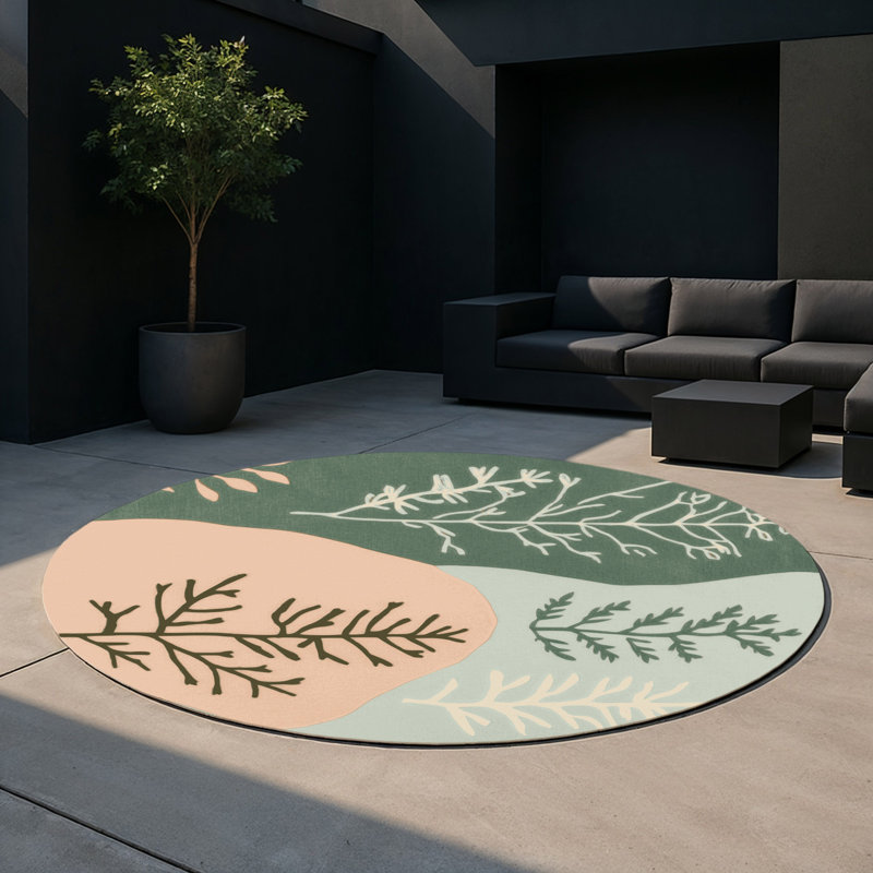 Tapis intérieur et extérieur Canopy Calm, Rond 5 pi
