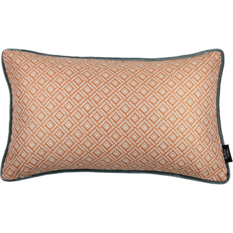 Hudepohl Geometric Rectangular Cushion Cover, 30 x 50cm, Orange