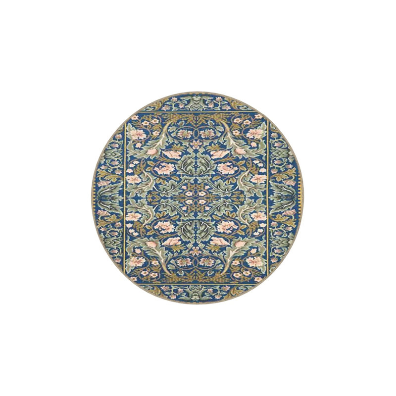 Decorative Carpet With Ivy Pattern In Traditional Anthracite Colors, Rectangle 5'2" x 7'7"