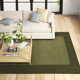 Dolma Handmade Hand Loomed Wool Dark and Hunter Green Rug