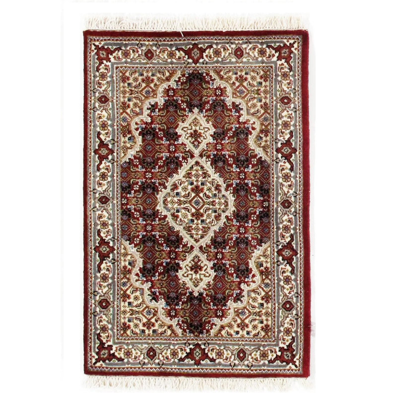 Tabriz Wool Oriental Area Rug in Buccaneer/Ivory/Gray