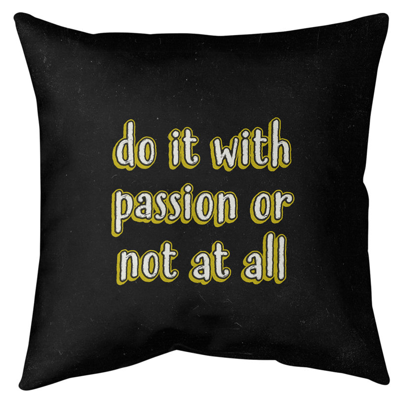 Coussin de sol inspiration passion, H 28 po x l 28 po, Jaune