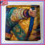 Stained Glass Archer Bedding Fantasy Bedspread Artwork-125233291