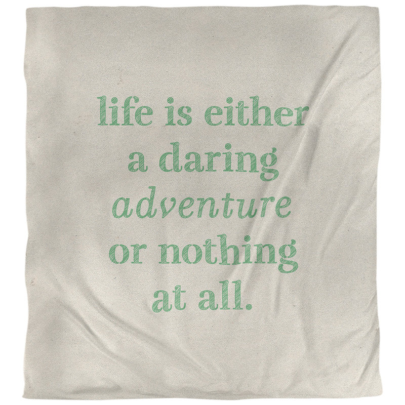 Housse de couette réversible Quotes, Housse de couette pour grand lit, Blanc / Vert