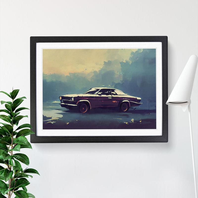 Concept Car - Single Picture Frame Print, Black, 25cm H x 34cm W x 2cm D