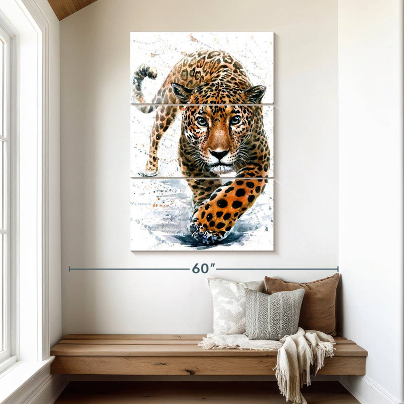 Brampt Wildcat Leopard, 50" H x 32" W
