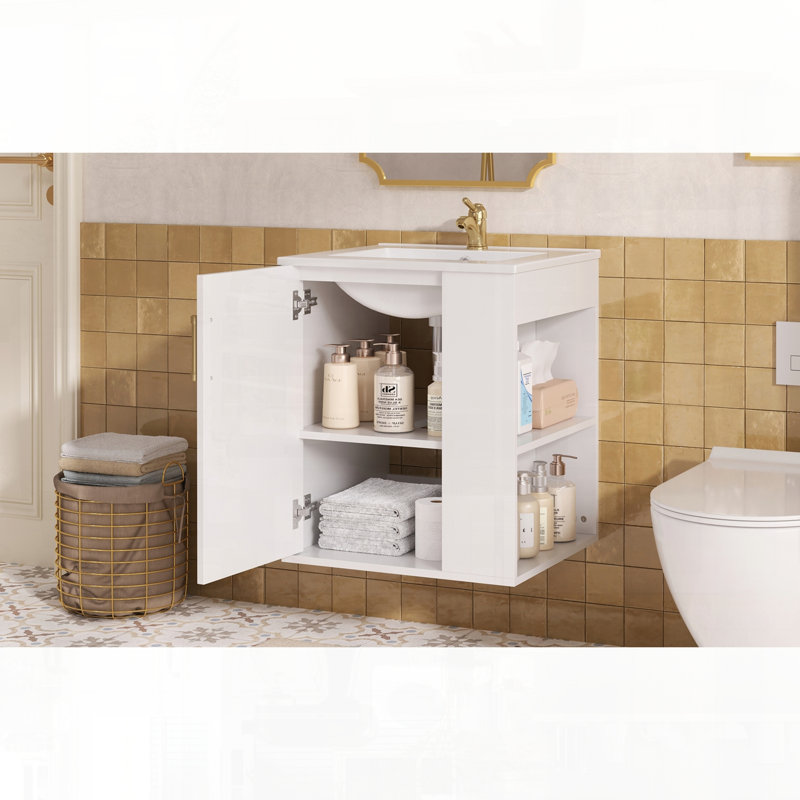 Meuble-lavabo mural avec évier