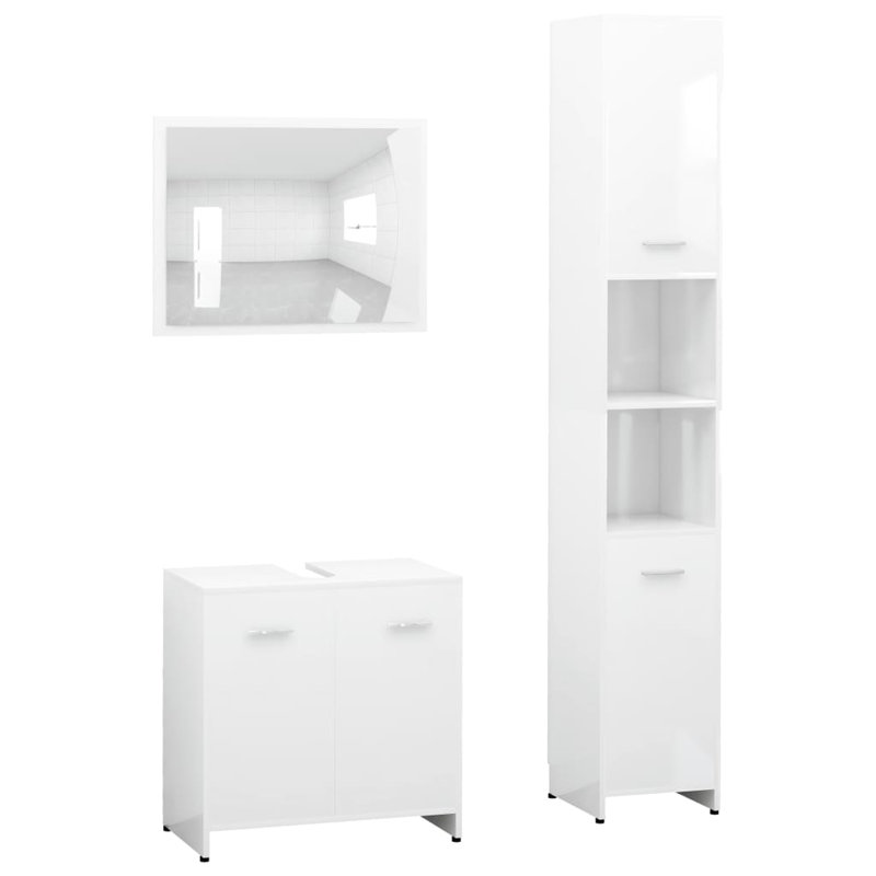 Reginia Bathroom Storage Furniture Set, White