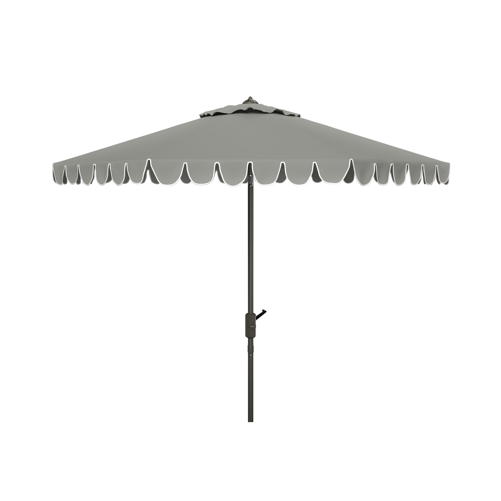 Teo 130'' Outdoor Umbrella, Gray/White