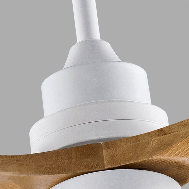 Hot Sales 72 Inch Modern Ceiling Fan With 3 Color Dimmable 3 Solide Wood Blades Remote Control Reversible DC Motor With Led Light