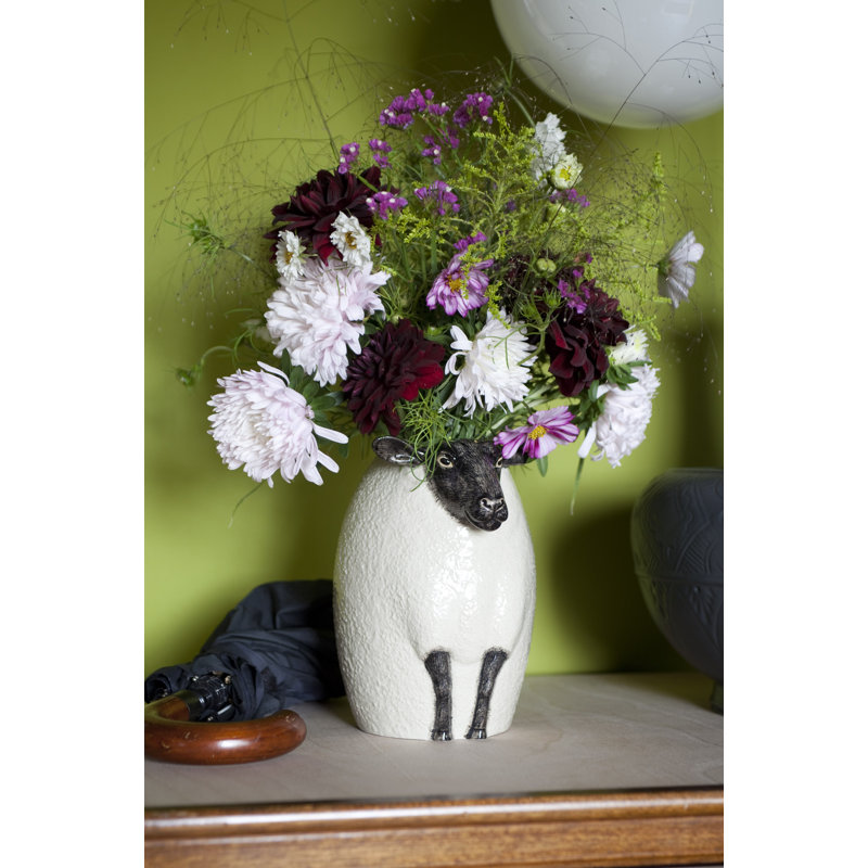 Flower Vase - O/S - Sheep - Suffolk Sheep Black