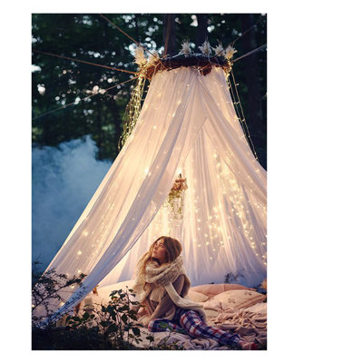Guirlande solaire 787 pouces 67 pi 200 lumières DEL féeriques fil de cuivre imperméable multicolore 8 modes