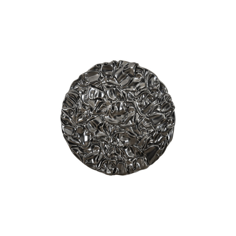 Drapé, art mural, rond, argent liquide