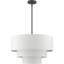 Lustre suspendu 4 lumières en nickel brossé-91957304-91957296-91957295
