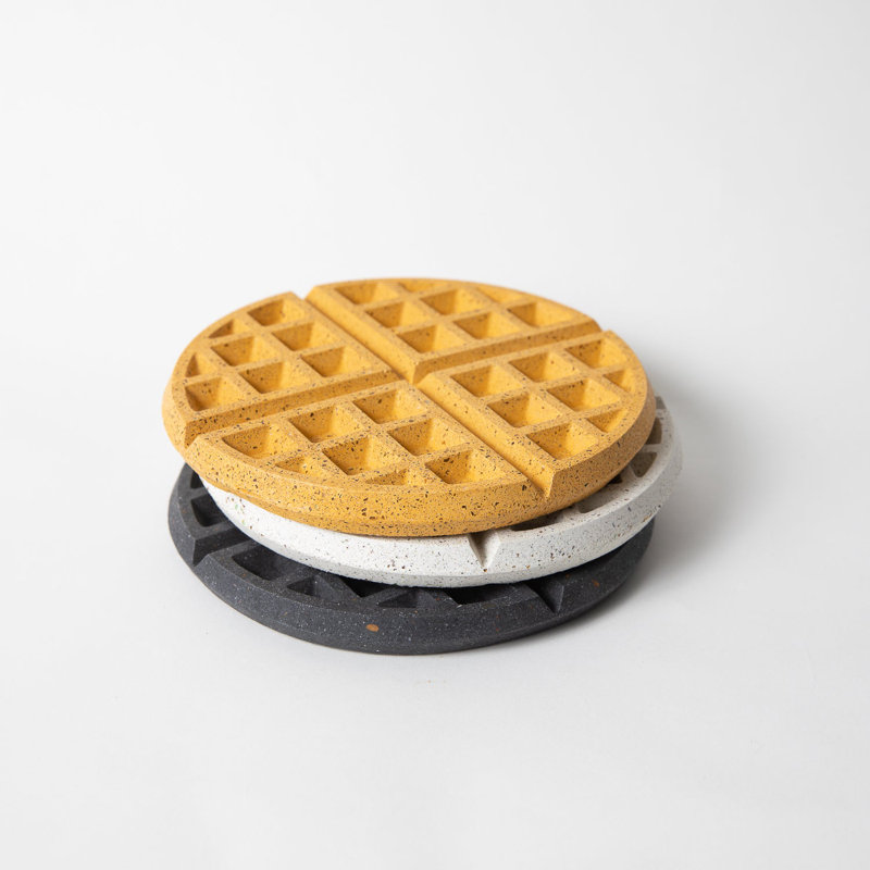 Waffle Trivet - Terrazzo, Yellow