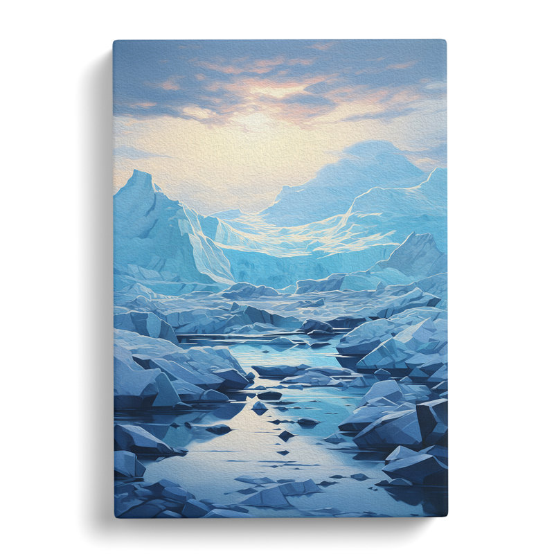Glacier Conceptual Art - Wrapped Canvas