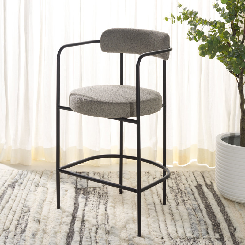 Liana Upholstered Counter Stool, Gray