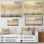 Minimalisme Golden Trees Harmony sur toile-97031257-97031260