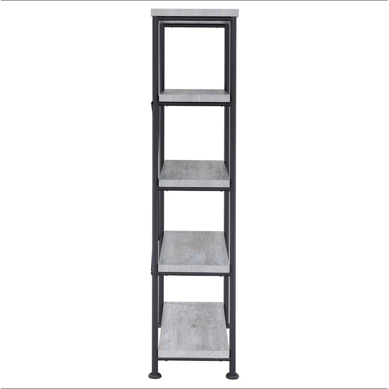 Grey Driftwood 4-shelf Bookcase, Gray
